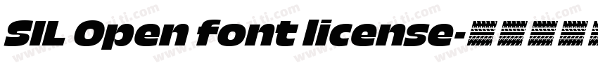 SIL Open font license字体转换